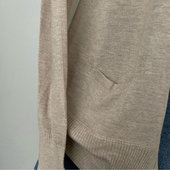 Silk Neutral Button Front Cardigan - Picture 3 of 6